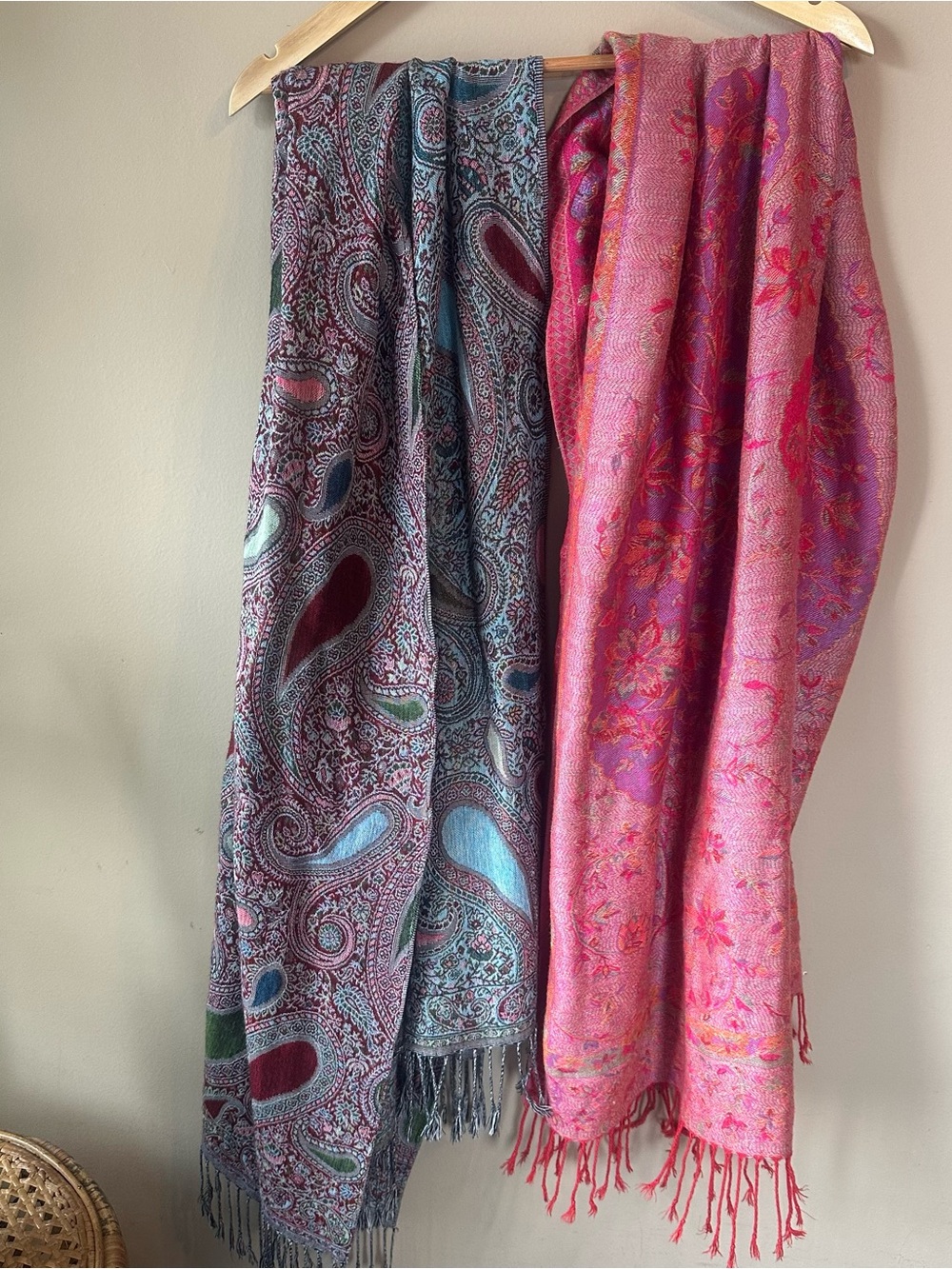 Reversible Pashmina / Paisley Scarf Bundle (2)